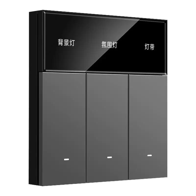znsn高端液晶屏显智能开关控制面板全屋语音Mesh2.0已接入米家APP