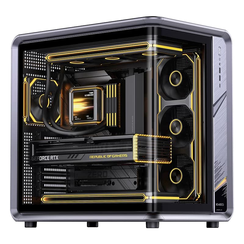 乔思伯BO400CG V2海景房机箱ATX台式360水冷主机外壳一体曲面玻璃