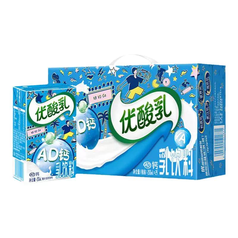 伊利优酸乳原味250ml*24盒装草莓蓝莓多口味学生成人含乳酸奶饮品