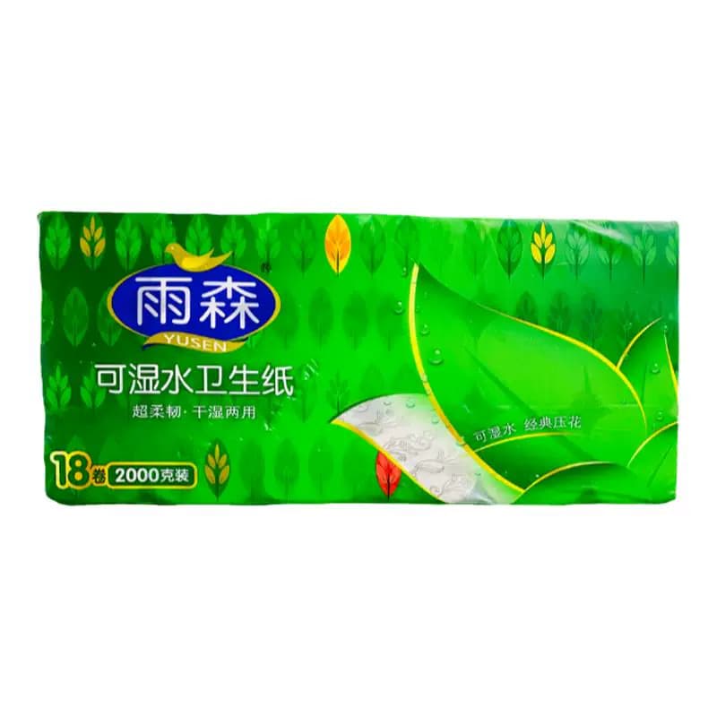 雨森卫生纸干湿两用中长18卷立体印花5层加厚柔韧细腻家用餐巾纸.