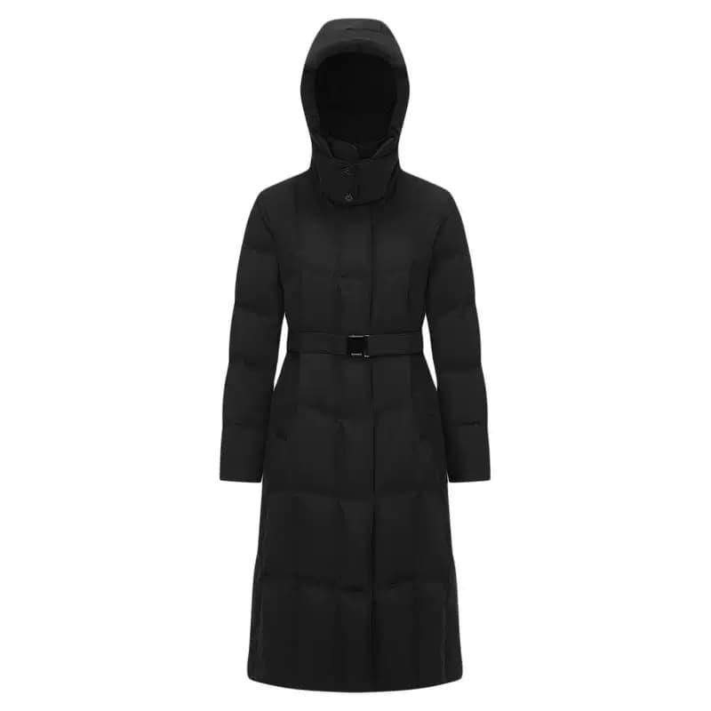 【谷爱凌同款】波司登羽绒服女过膝长款商务收腰显瘦可脱卸帽鹅绒