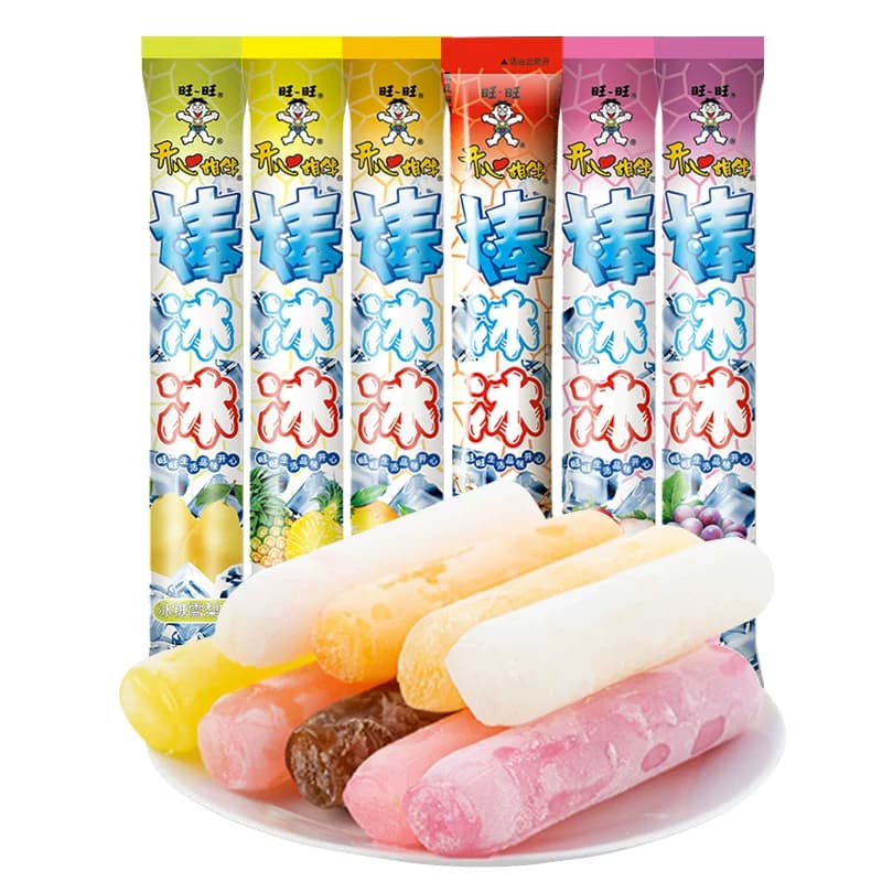 旺旺开心棒冰冰夏季碎冰冰儿童零食品冰棍果冻饮料冰棒冷饮童年