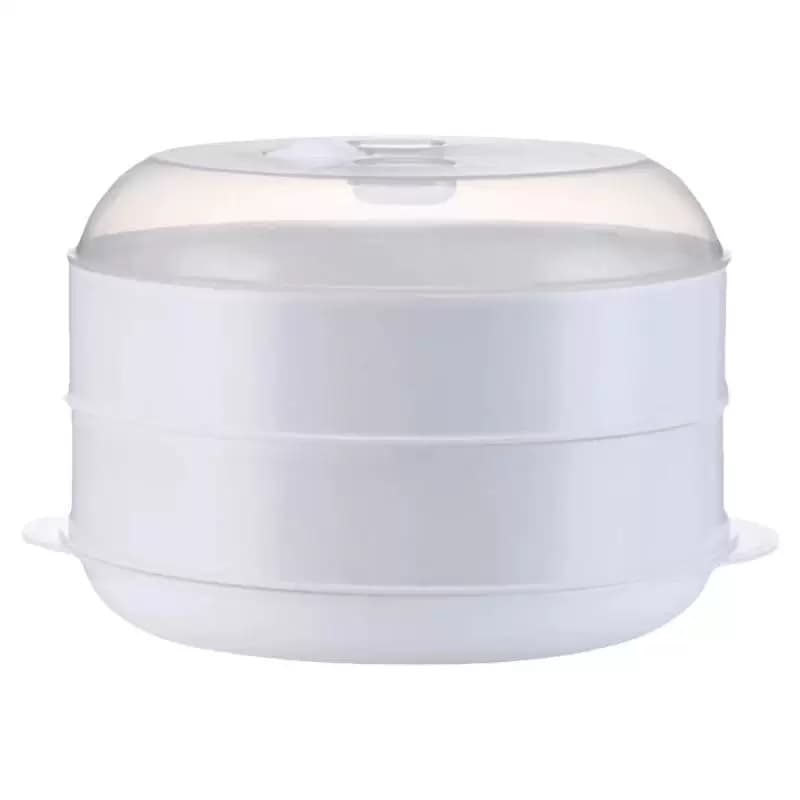 微波炉加热蒸笼食品级家用加水双层加厚容器皿蒸屉蒸盒蒸格