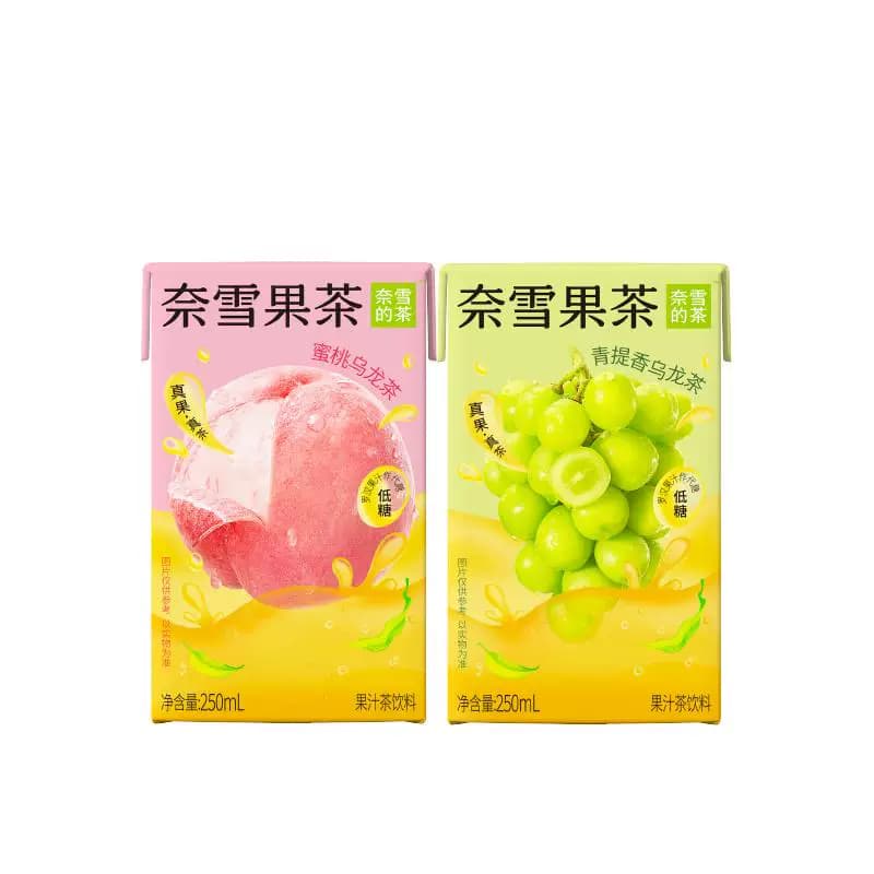 奈雪的茶 青提香/蜜桃葡萄乌龙茶250ml*6盒果汁茶低糖饮品饮料