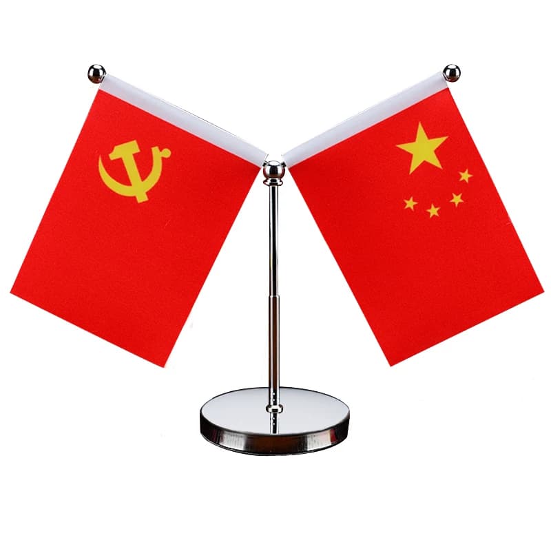 新款Y型车载小红旗汽车摆件高档男士车上中控台五星红旗装饰用品