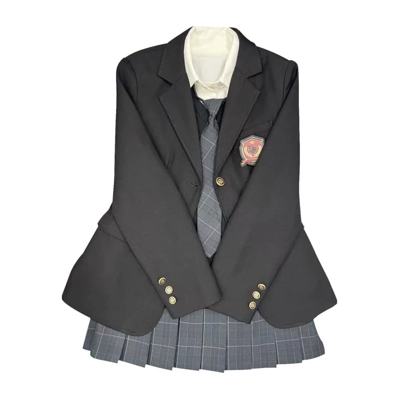 妙氏西装9件套JK外套春款jk制服2026年新款正版原创西服格裙套装