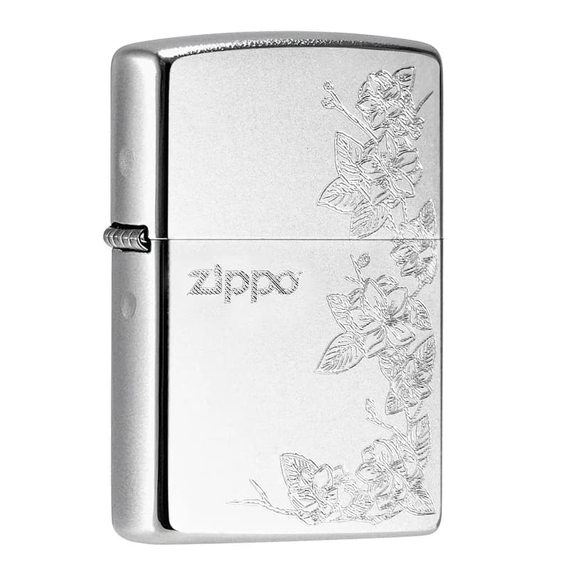 zippo打火机刀刻茉莉官方旗舰正品防风diy刻字男士生日礼物送男友