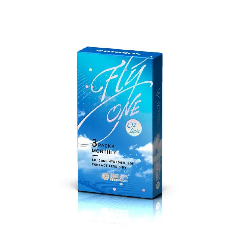 【限时国补】海昌O2Light硅水凝胶月抛3/6片隐形近视眼镜进口正品