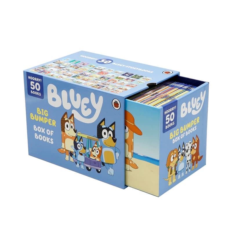 Bluey 布鲁伊绘本50册 英文原版 Bluey's Big Bumper Box of Books 小蓝狗50个小故事低幼儿童英语早教启蒙睡前故事亲子共读图画书